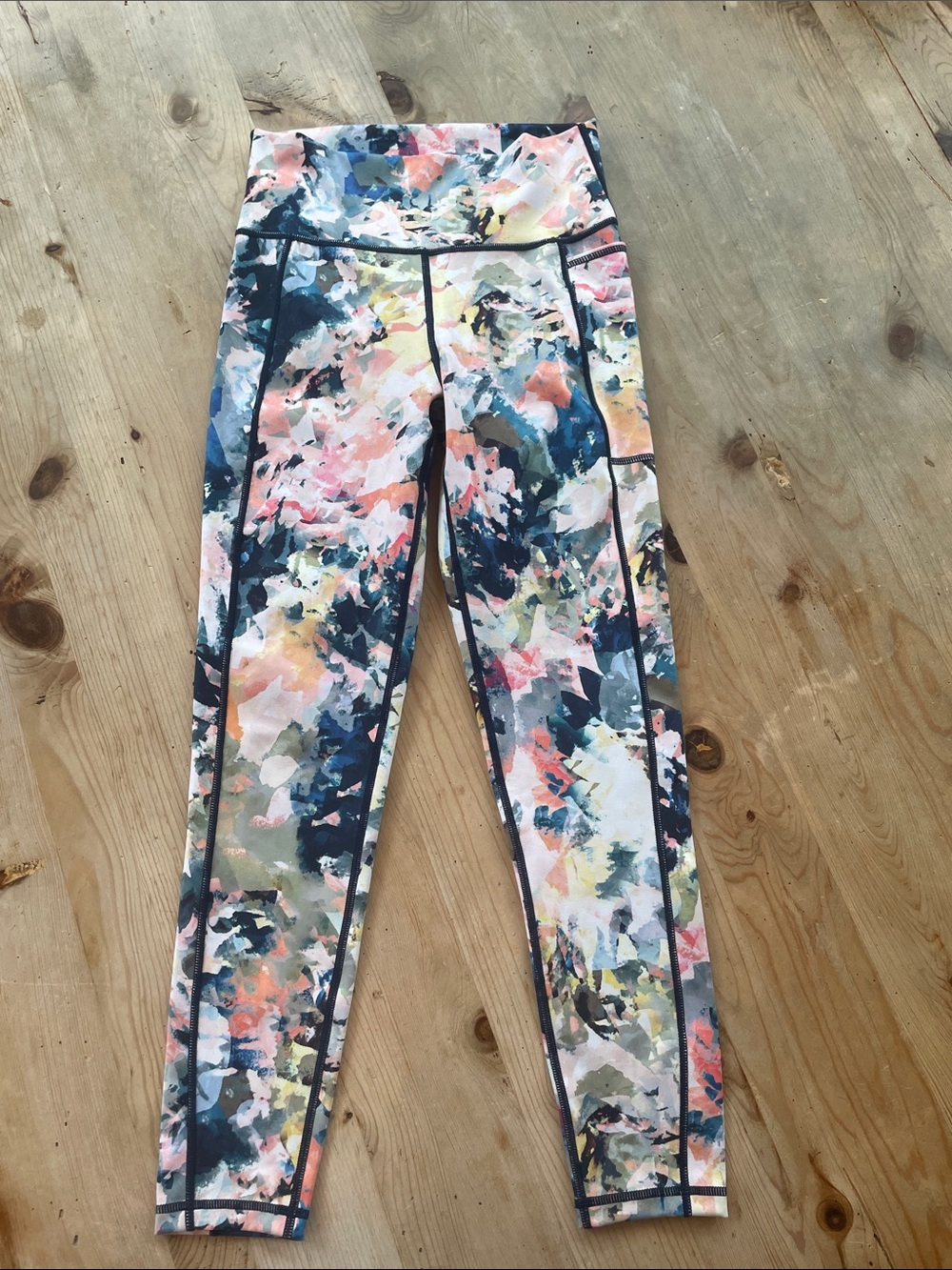 Sweaty Betty Multicolor Abstract Floral 7/8 Super Sculpt Leggings